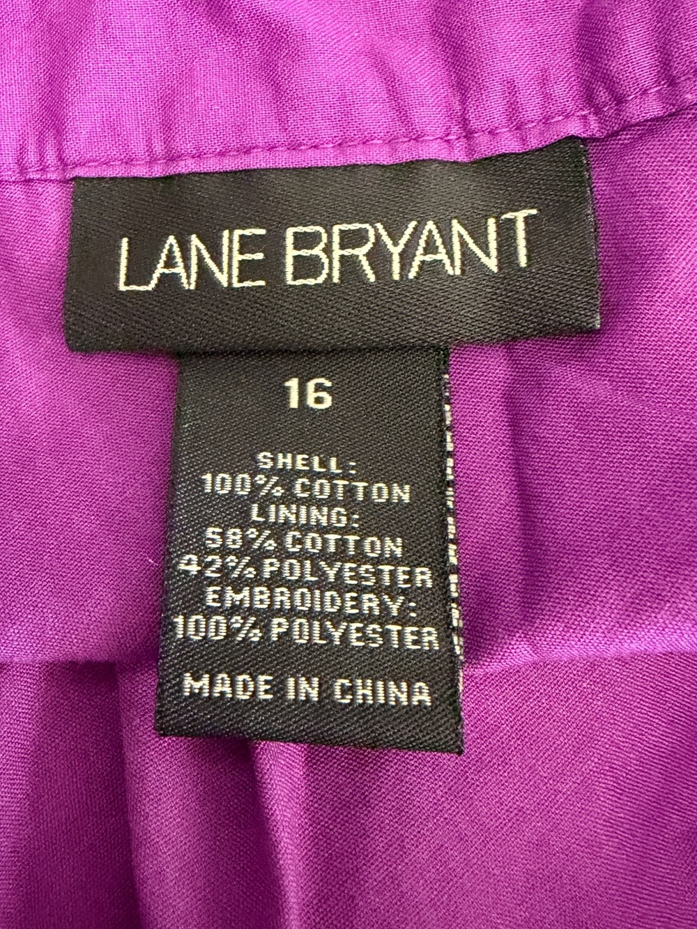 Lane Bryant Purple Eyelet Cotton Midi Skirt - Picture 2 of 7